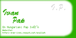 ivan pap business card